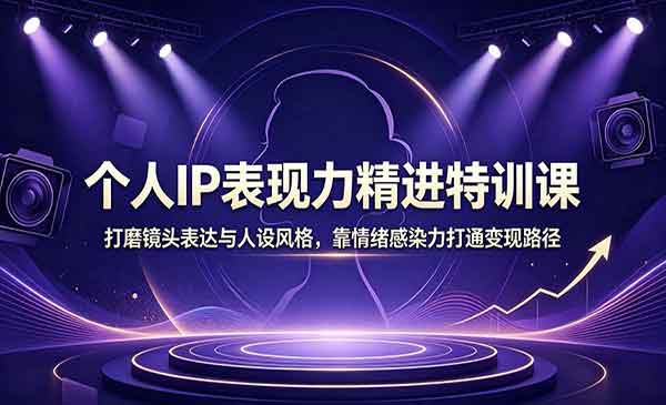 （三网321期）个人IP表现力精进特训