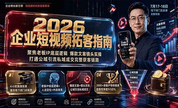 （三网324期）企业短视频拓客