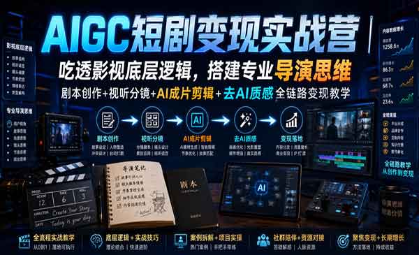 （三网339期）AIGC短剧实战