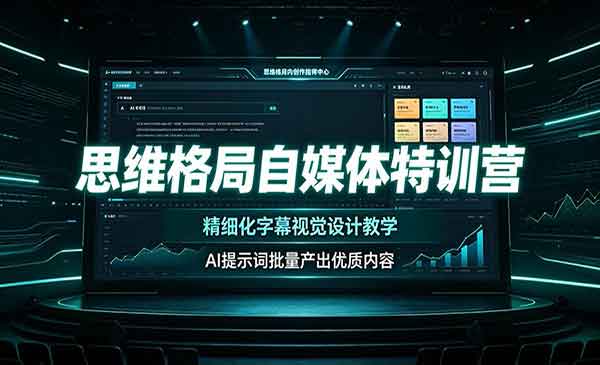 （三网355期）思维格局自媒体特训