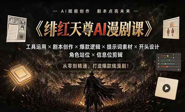 （三网371期）绯红天尊AI漫剧课