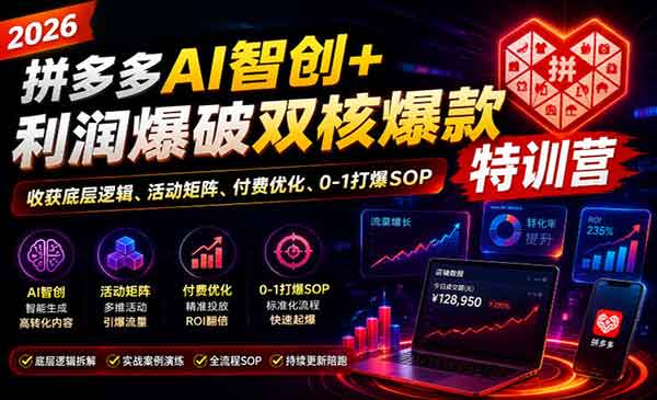 （三网382期）拼多多AI爆款特训