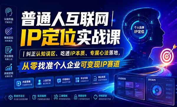（三网383期）普通人互联网IP定位实战