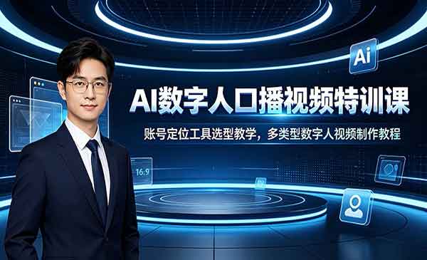 （三网388期）AI数字人口播特训