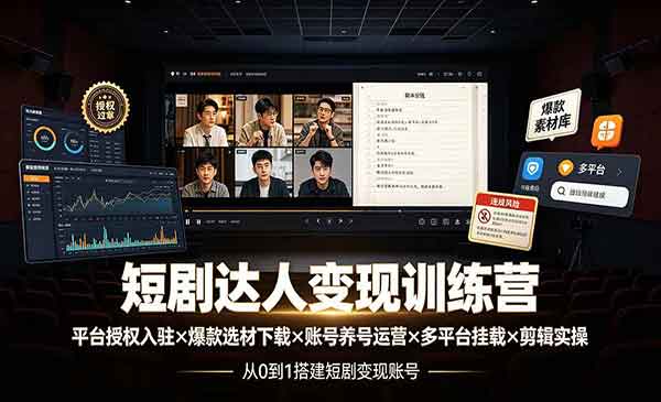（三网395期）短剧达人变现