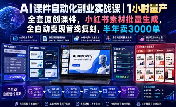 （三网414期）AI课件自动化副业