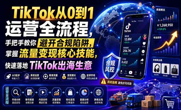 （三网437期）TikTok从0到1运营全流程