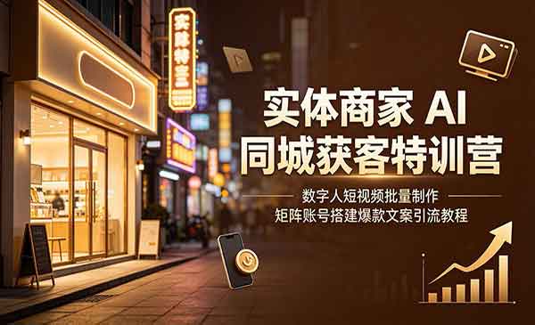 （三网464期）AI同城获客特训营