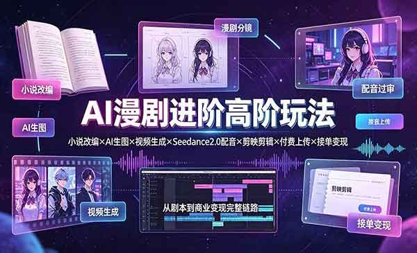 （三网470期）AI漫剧进阶高阶玩法