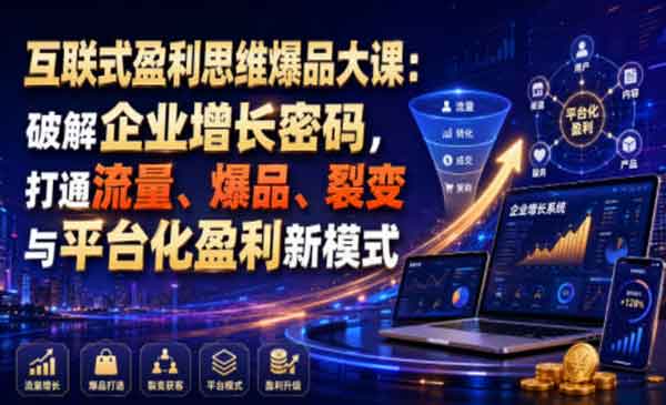 （三网484期）互联式盈利爆品思维