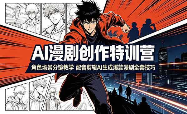 （三网485期）AI漫剧创作特训营