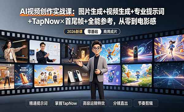 （三网489期）AI视频创作实战课