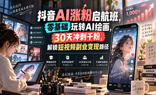 （三网49期）抖音AI涨粉启航班