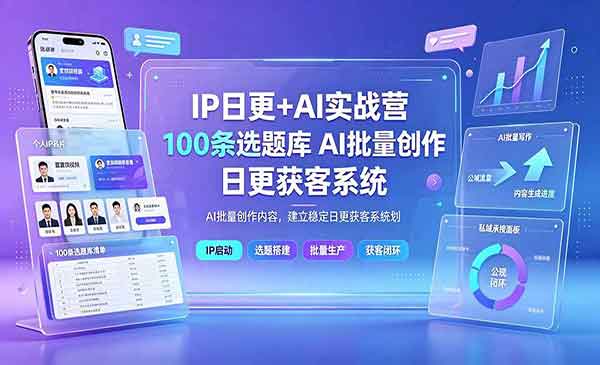（三网506期）IP日更+AI实战营