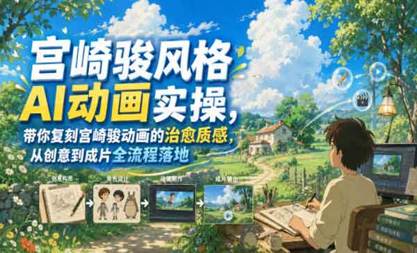 （三网522期）宫崎骏风格AI动画实操