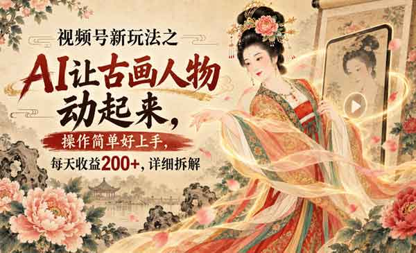 （三网54期）视频号AI古画人物动起来
