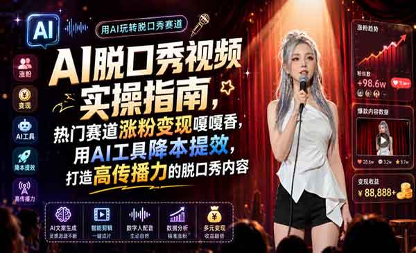 （三网540期）AI脱口秀视频实操