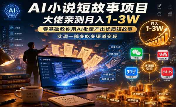 （三网547期）AI小说短故事项目
