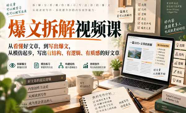 （三网58期）爆文拆解视频课