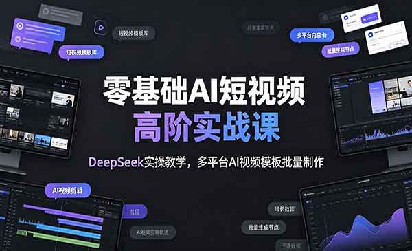 （三网587期）零基础AI短视频实战
