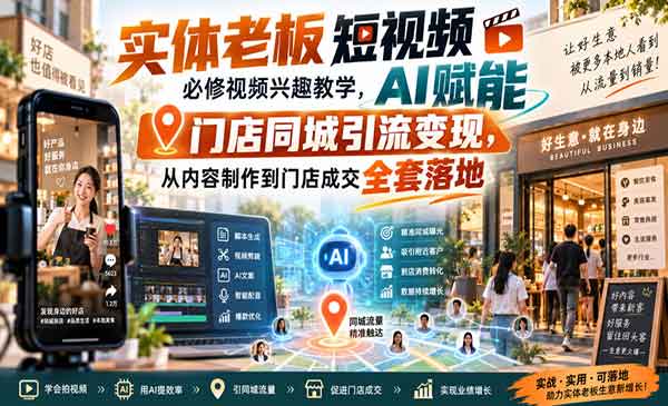 （三网60期）AI赋能门店同城引流