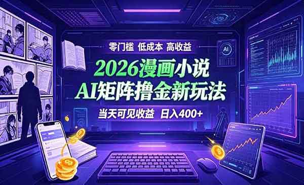 （三网601期）Ai矩阵小说漫画撸金