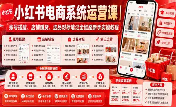 （三网602期）小红书电商系统运营