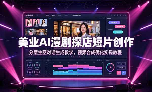 （三网610期）美业AI漫剧探店短片创作