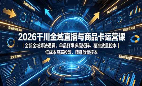 （三网637期）千川全域直播与商品卡运营