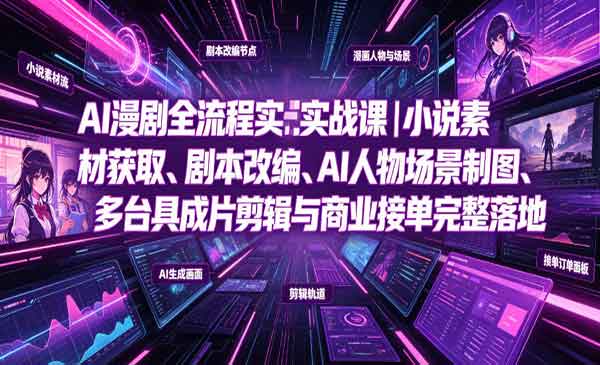 （三网644期）AI漫剧全流程实战课
