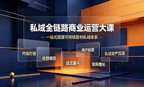 （三网651期）私域全链路商业运营