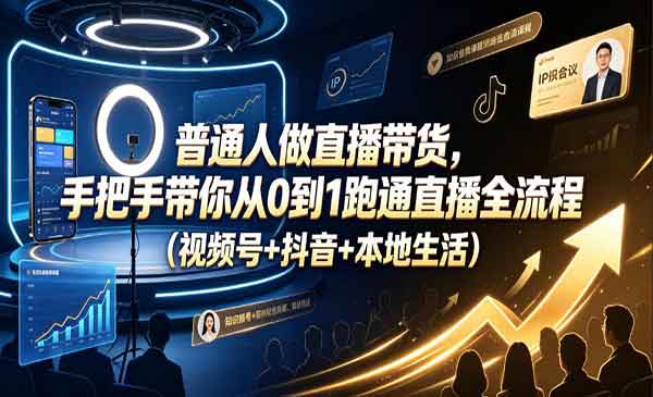 （三网696期）普通人做直播带货