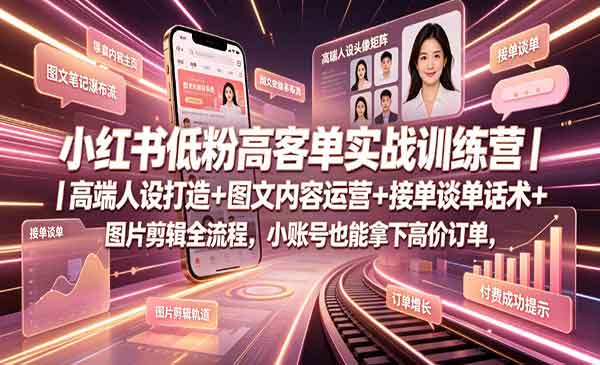 （三网697期）小红书低粉高客单实战