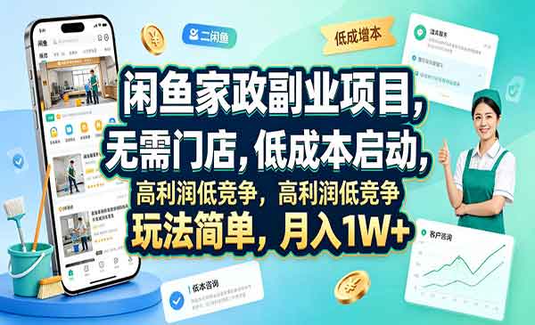 （三网714期）闲鱼家政副业项目