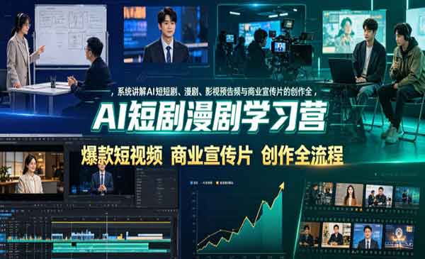 (三网723期)AI短剧漫剧学习营