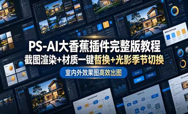 （三网728期）室内外效果图高效出图
