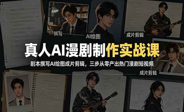 （三网736期）真人AI漫剧制作