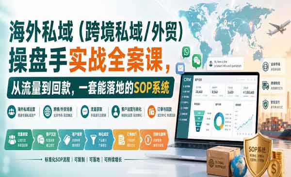 （三网74期）海外私域操盘手实战