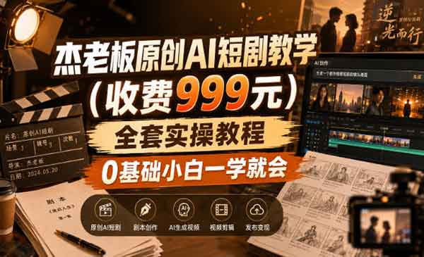 （三网75期）AI短剧全套实操教程