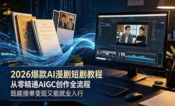 （三网757期）爆款AI漫剧短剧教程