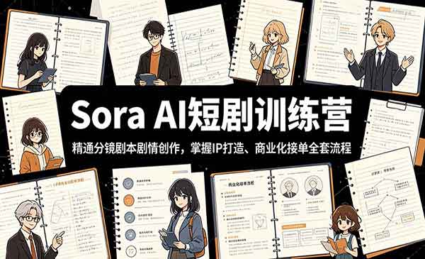 （三网785期）Sora AI短剧训练营