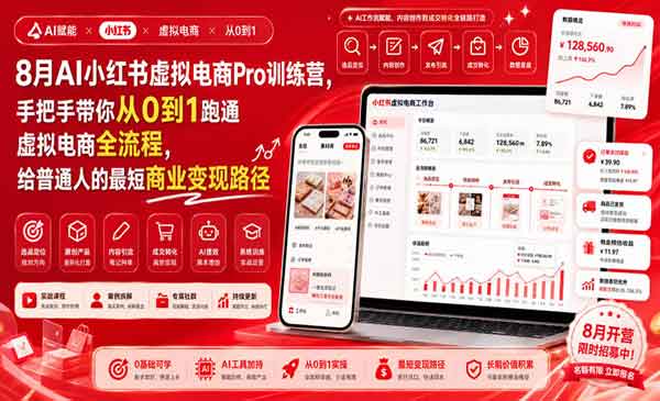 （三网79期）AI小红书虚拟电商Pro
