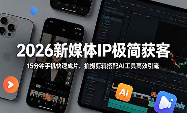 （三网796期）2026新媒体IP极简获客