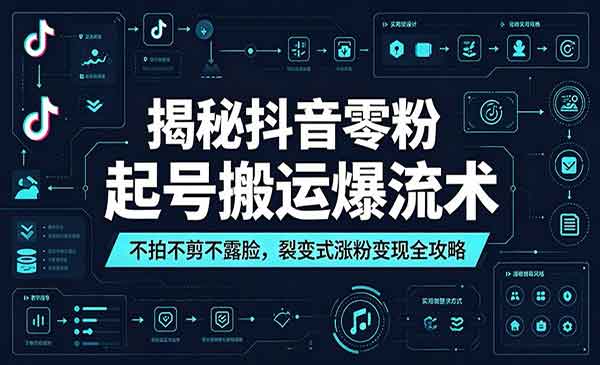 （三网798期）抖音零粉起号搬运爆流
