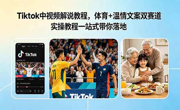 （三网801期）Tiktok中视频解说教程