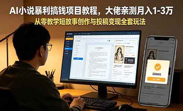 （三网805期）AI小说暴利搞钱