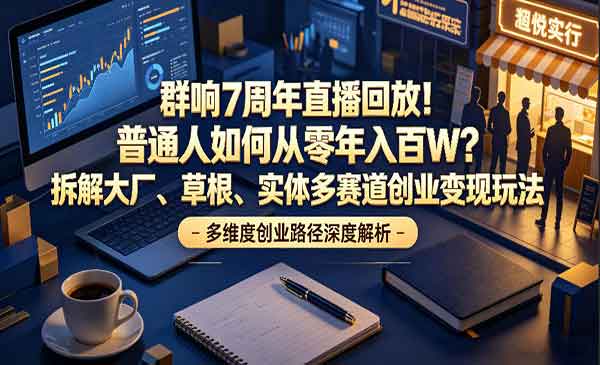 （三网806期）普通人如何从零年入百W