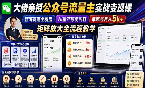 （三网832期）公众号流量主实战