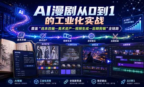 （三网833期）AI漫剧工业化实战