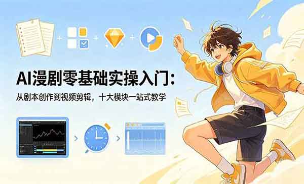 （三网848期）AI漫剧零基础实操入门